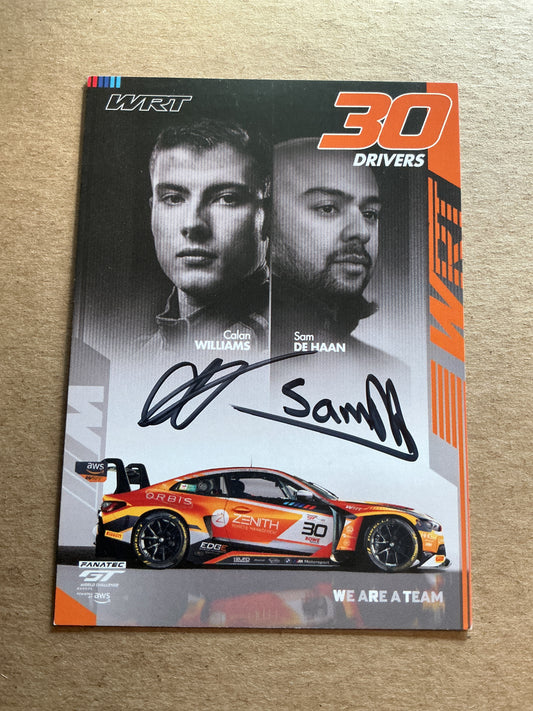 Calan Williams, Australia 🇦🇺 Racing Sports 2025 hand signed