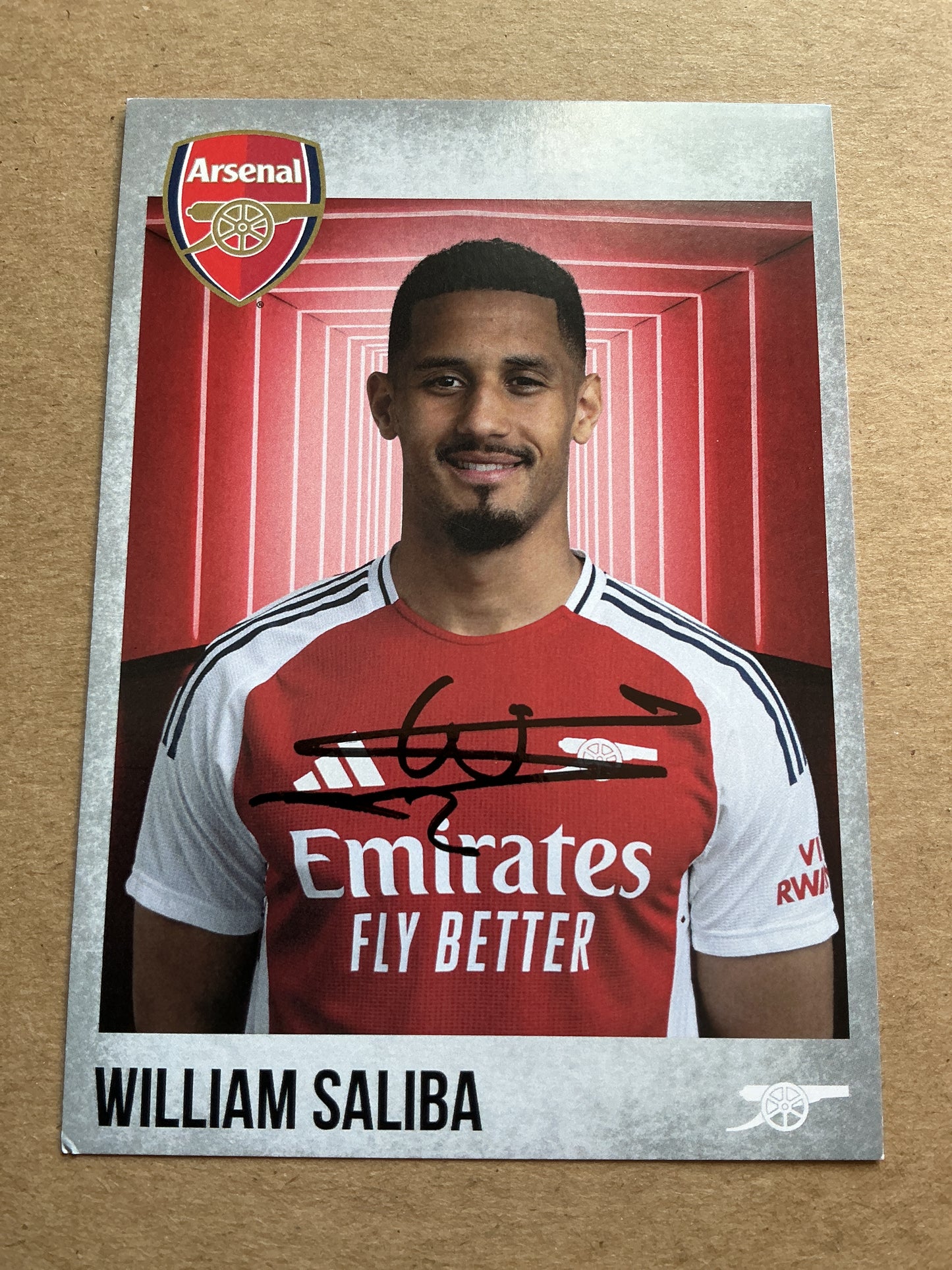 William Saliba, France 🇫🇷 Arsenal FC 2024/25 hand signed