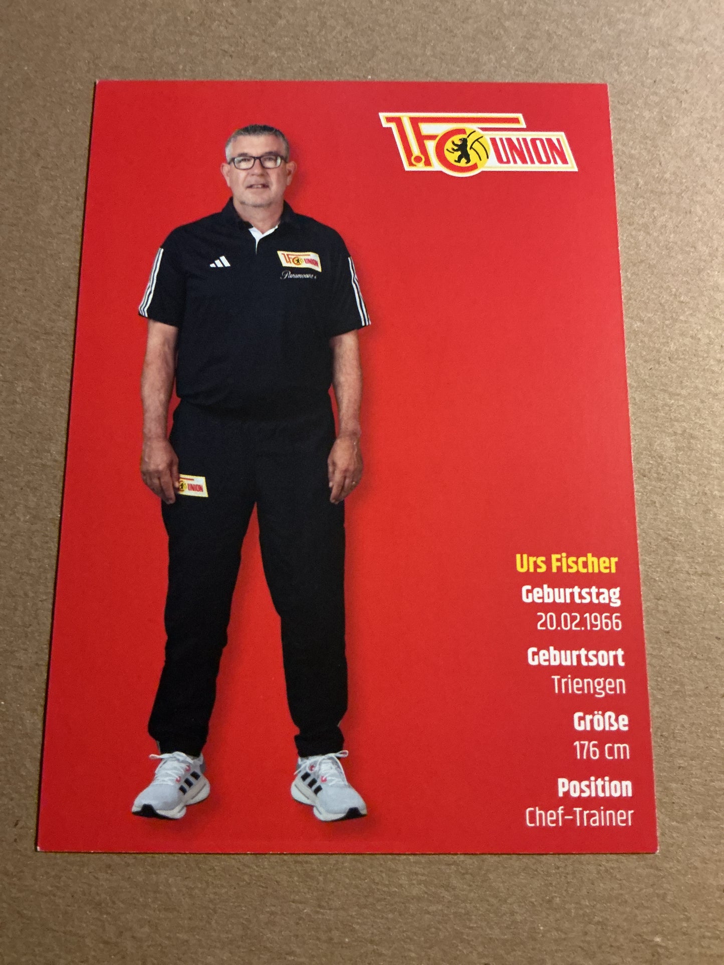 Urs Fischer, Switzerland 🇨🇭 1.FC Union Berlin 2023/24 hand signed