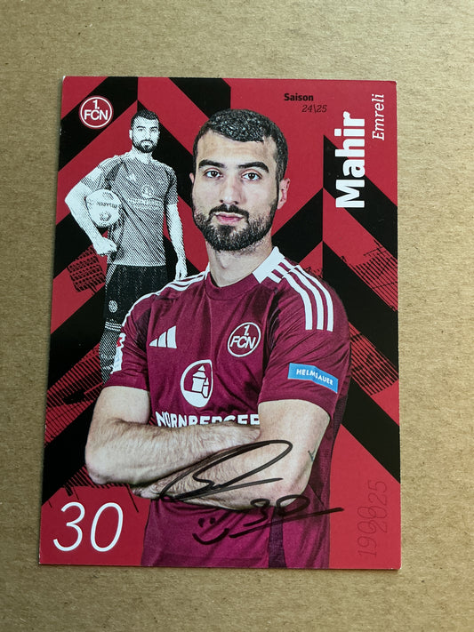 Mahir Emreli, Azerbaijan 🇦🇿 1.FC Nürnberg 2024/25 hand signed