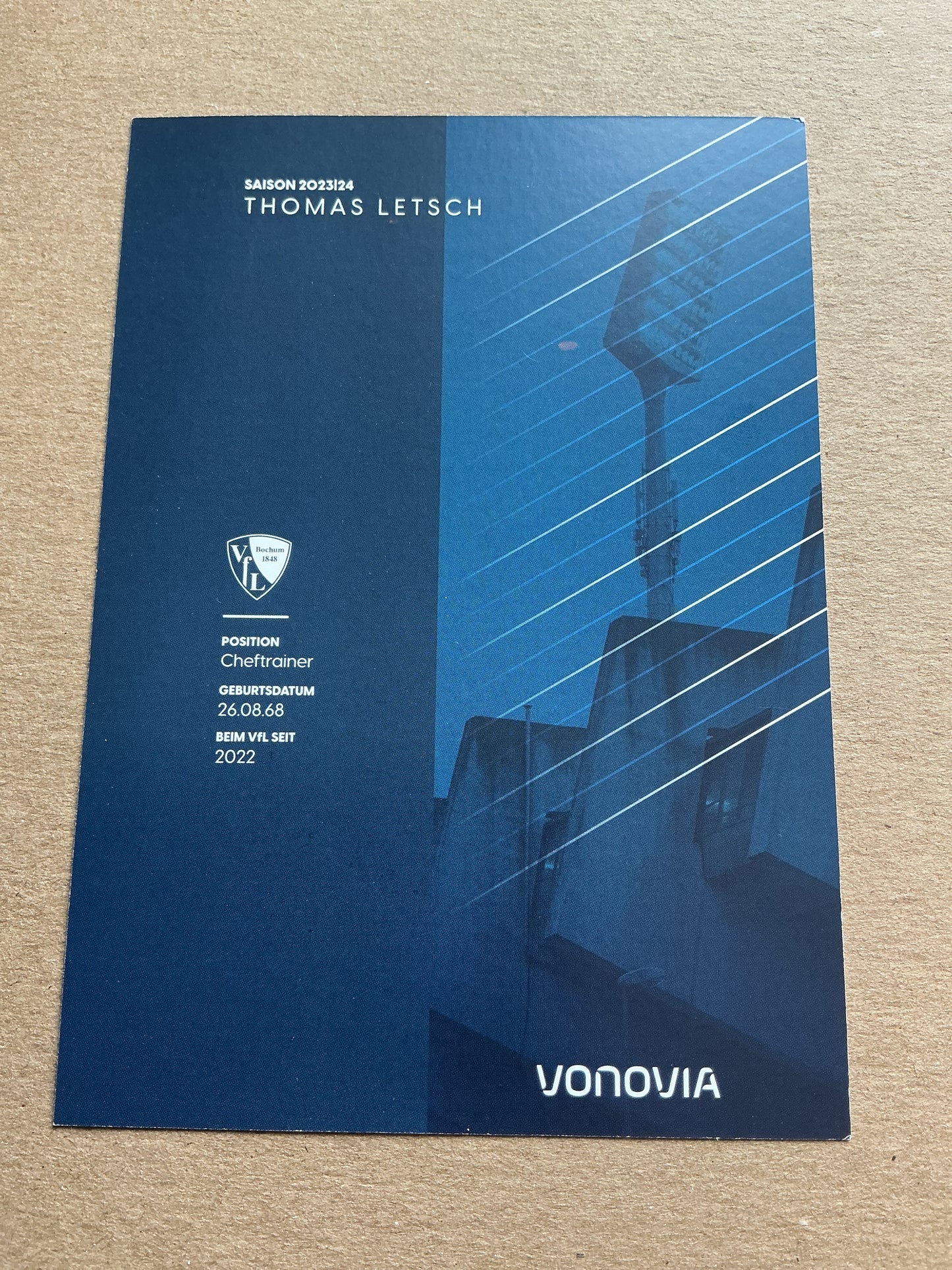 Thomas Letsch, Germany 🇩🇪 VfL Bochum 2023/24 hand signed