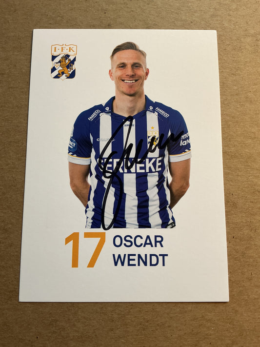 Oscar Wendt, Sweden 🇸🇪 IFK Göteborg 2022/23 hand signed