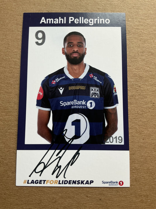 Amahl Pellegrino, Norway 🇳🇴 Kristiansund BK 2019/20 hand signed