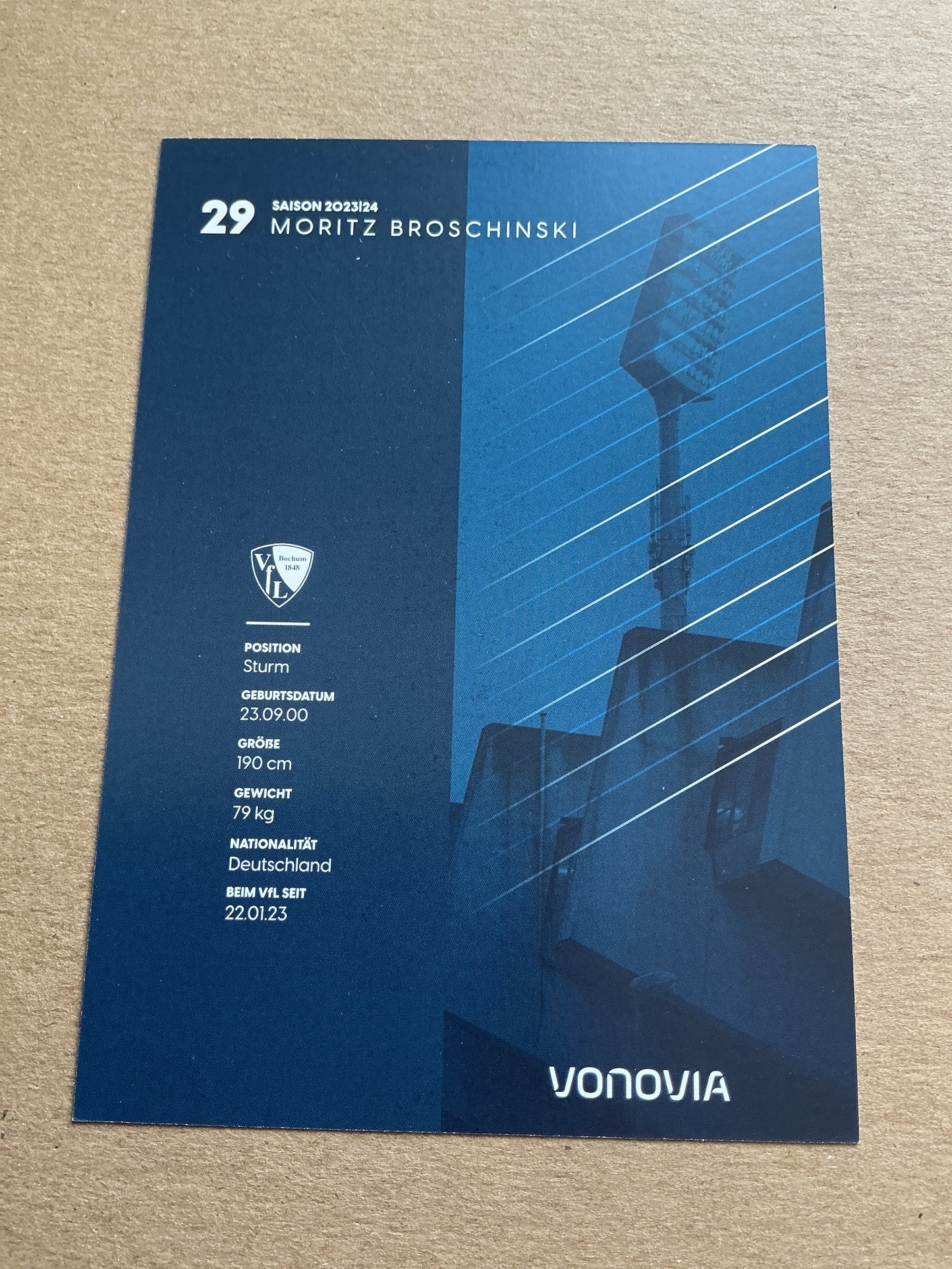 Moritz Broschinski, Germany 🇩🇪 VfL Bochum 2023/24 hand signed