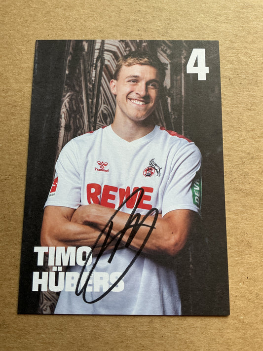Timo Hübers, Germany 🇩🇪 1.FC Köln 2023/24 hand signed