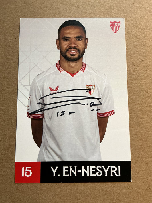 Youssef En-Nesyri, Morocco 🇲🇦 Sevilla FC 2023/24 hand signed
