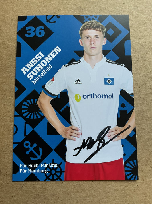 Anssi Suhonen, Finland 🇫🇮 Hamburger SV 2021/22 hand signed