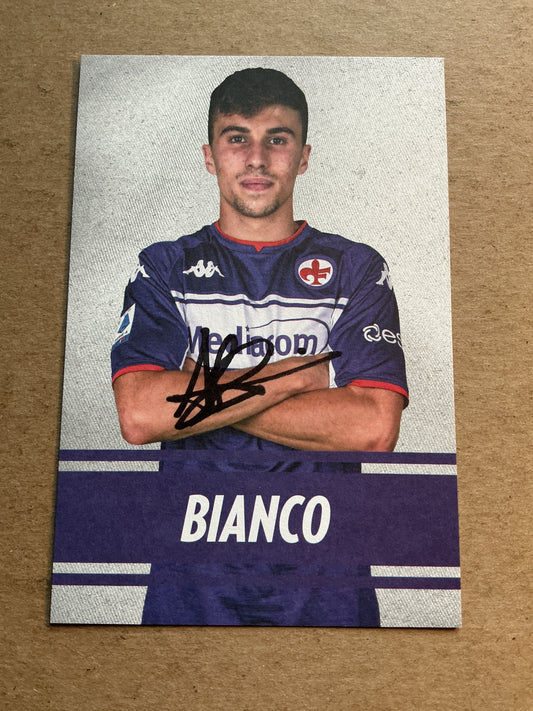Alessandro Bianco, Italy 🇮🇹 ACF Fiorentina 2021/22 hand signed