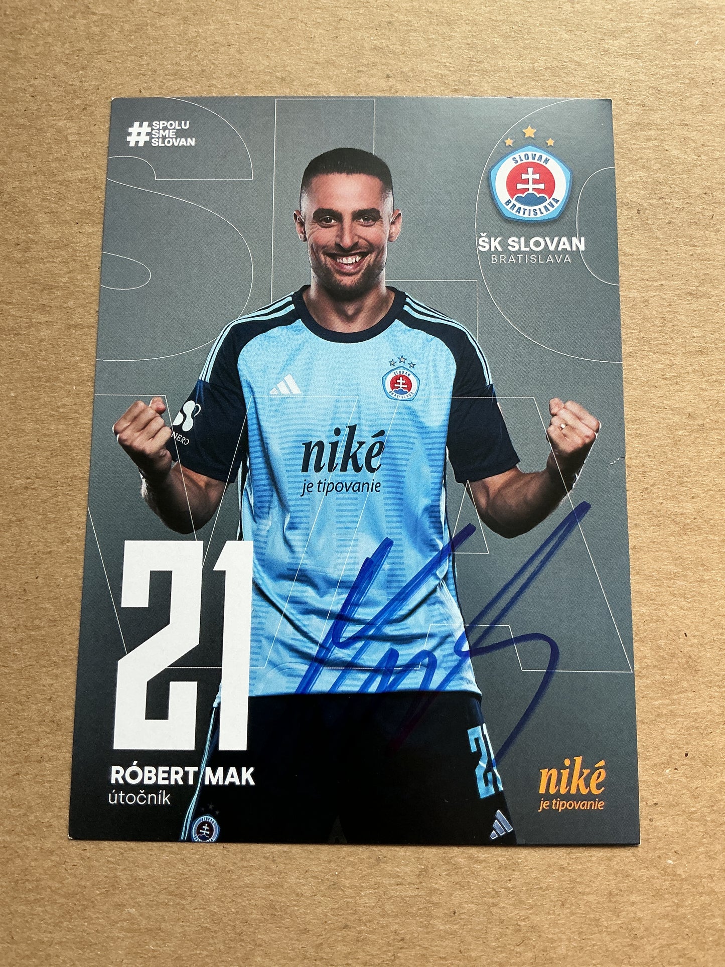 Robert Mak, Slovakia 🇸🇰 SK Slovan Bratislava 2024/25 hand signed