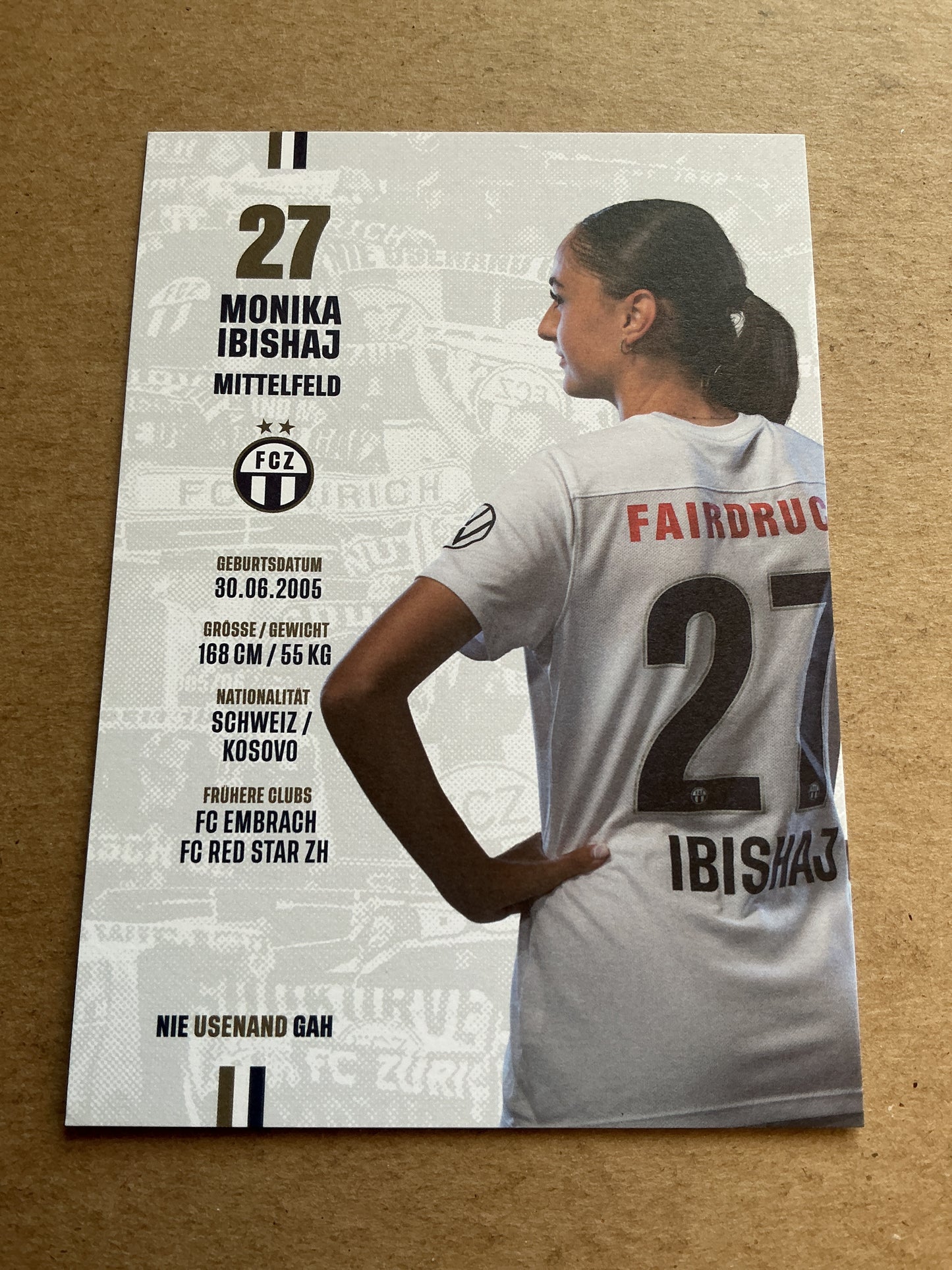 Monika Ibishaj, Switzerland 🇨🇭 FC Zürich 2023/24 hand signed