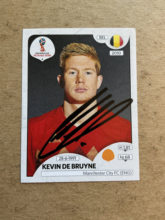 Kevin De Bruyne, Belgium 🇧🇪 FIFA World Cup 2018 Panini hand signed