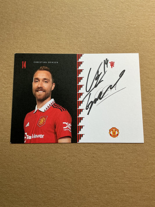 Christian Eriksen, Denmark 🇩🇰 Manchester United 2022/23 hand signed