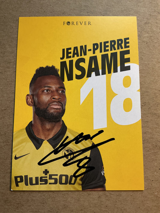 Jean-Pierre Nsame, Cameroon 🇨🇲 BSC Young Boys 2020/21 hand signed