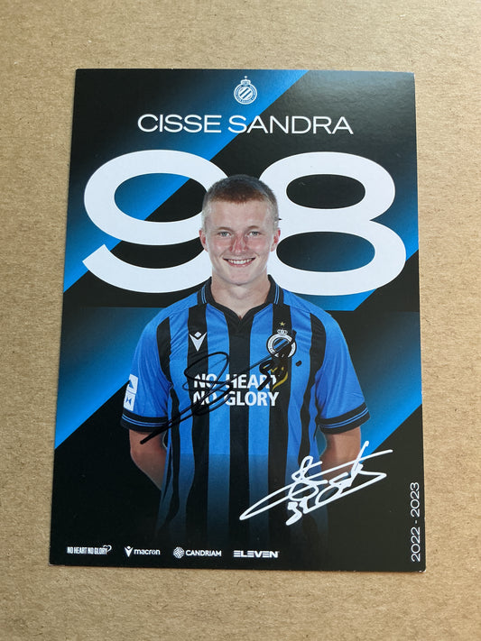 Cisse Sandra, Belgium 🇧🇪 Club Brugge 2022/23 hand signed