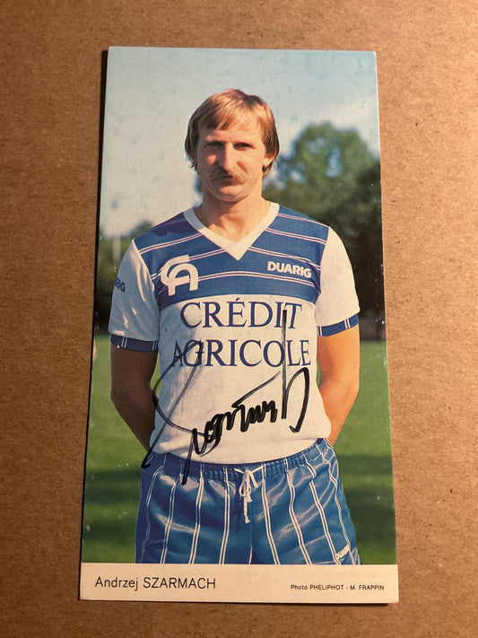 Andrzej Szarmach, Poland 🇵🇱 AJ Auxerre 1983/84 hand signed