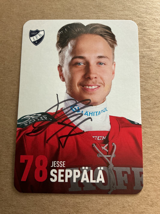 Jesse Seppälä, Finland 🇫🇮 HIFK Hockey 2024/25 hand signed