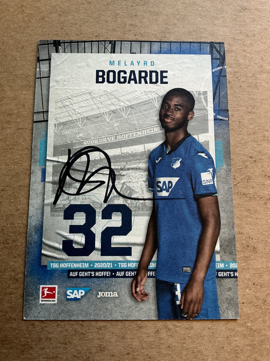 Melayro Bogarde, Netherlands 🇳🇱 TSG 1899 Hoffenheim 2020/21 hand signed