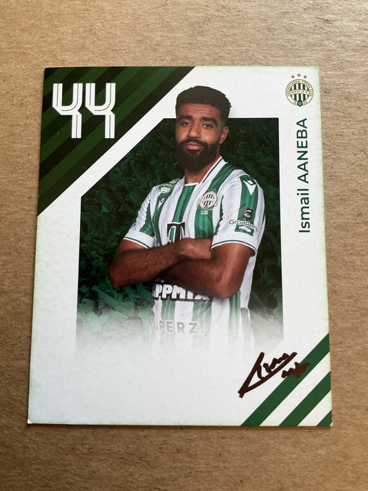 Ismail Aaneba, France 🇫🇷 Ferencvaros TC 2024/25 hand signed