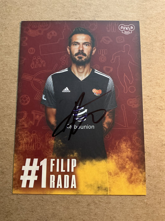 Filip Rada, Czech Republic 🇨🇿 FK Dukla Prague 2021/22 hand signed