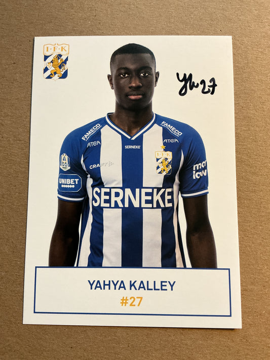 Yahya Kalley, Sweden 🇸🇪 IFK Göteborg 2021/22 hand signed