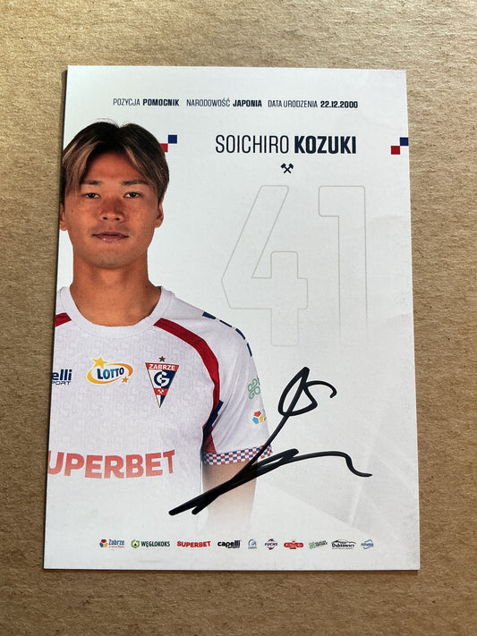 Soichuro Kozuki, Japan 🇯🇵 Gornik Zabrze 2024/25 hand signed