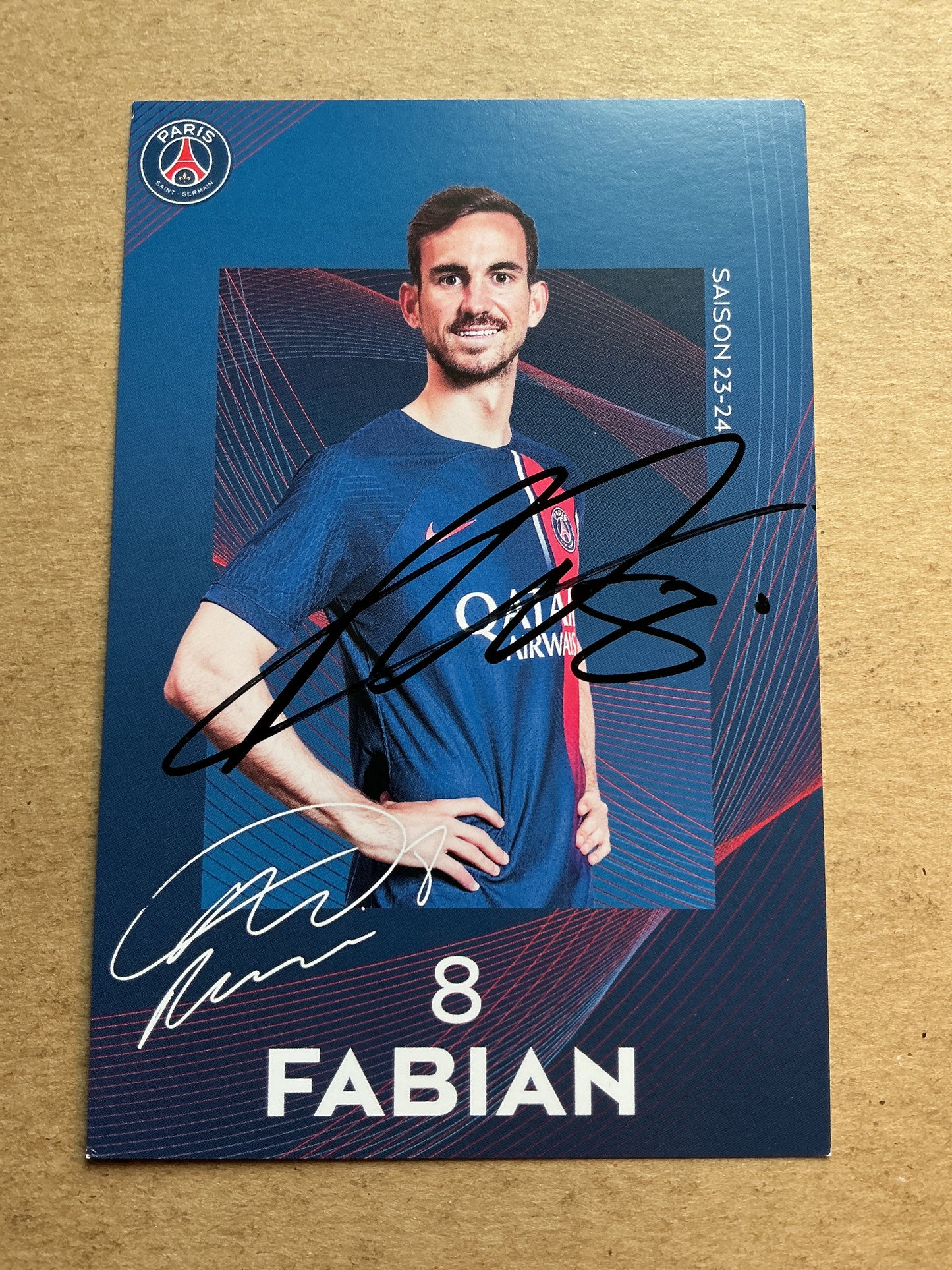 Fabián Ruiz, Spain 🇪🇸 Paris Saint-Germain 2023/24 hand signed