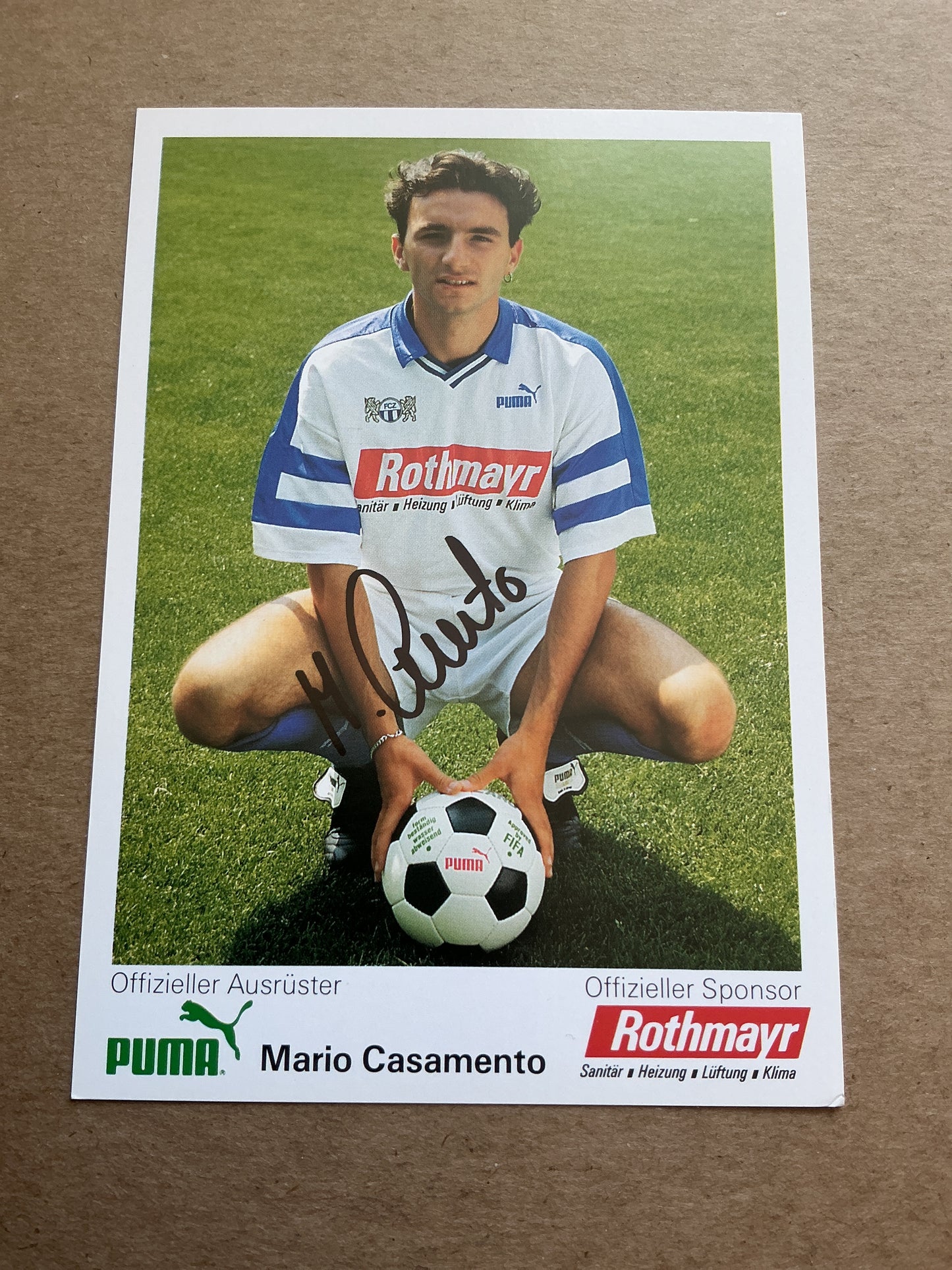 Mario Casamento. Italy 🇮🇹 FC Zürich 1992/93 hand signed