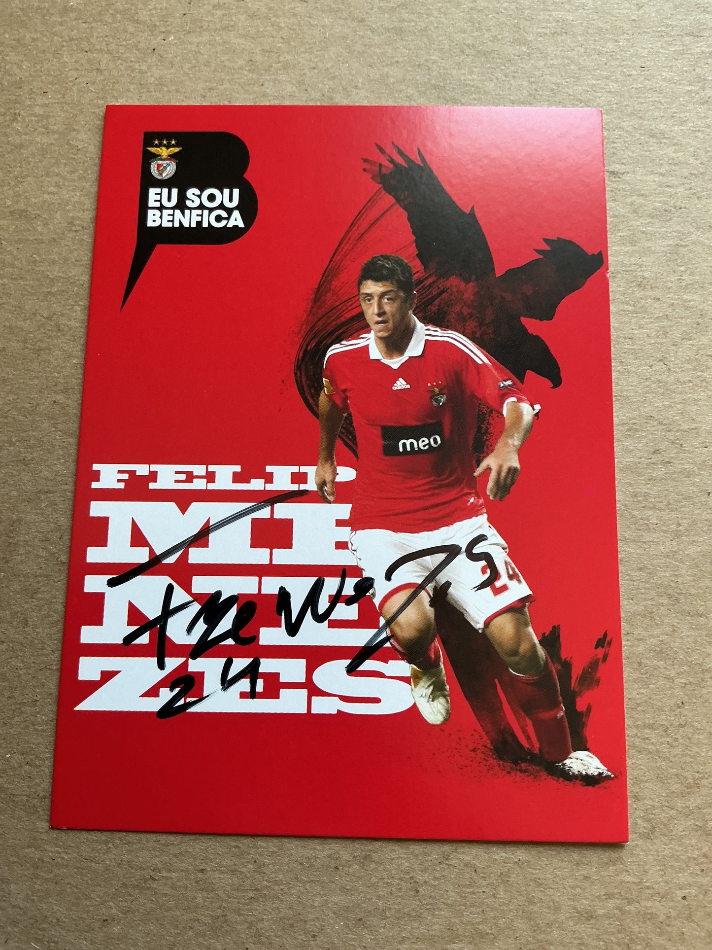 Felipe Menezes, Brazil 🇧🇷 SL Benfica 2009/10 hand signed