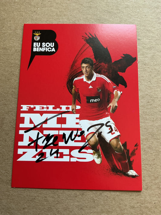 Felipe Menezes, Brazil 🇧🇷 SL Benfica 2009/10 hand signed