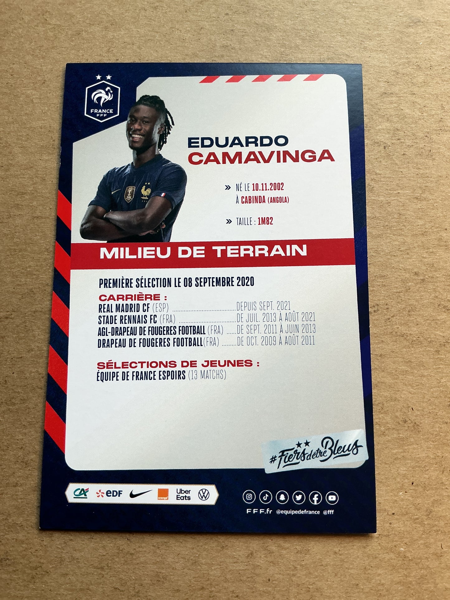 Eduardo Camavinga, France 🇫🇷 FIFA World Cup 2022 hand signed