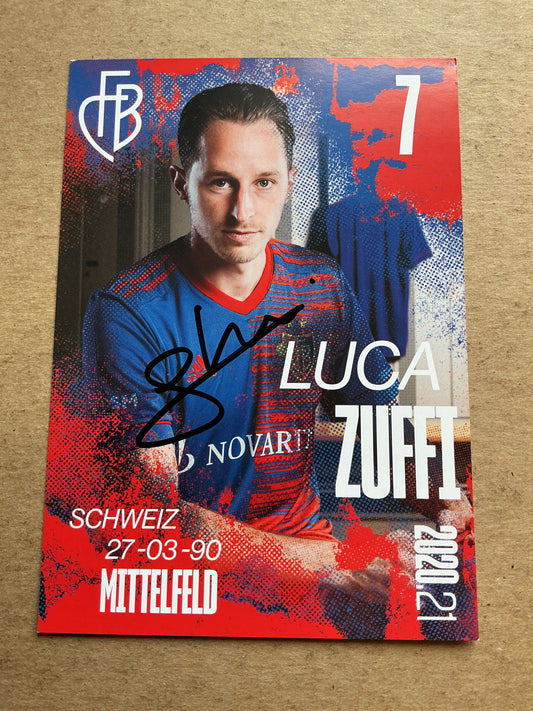 Luca Zuffi, Switzerland 🇨🇭 FC Basel 2020/21 hand signed