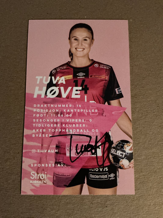 Tuva Høve, Norway 🇳🇴 Handball Vipers 2021/22 hand signed