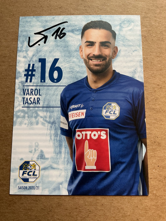 Varol Tasar, Germany 🇩🇪 FC Luzern 2020/21 hand signed