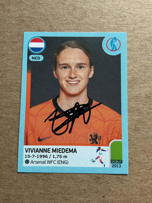 Vivianne Miedema, Netherlands 🇳🇱 UEFA Women’s Euro Cup 2022 Panini hand signed