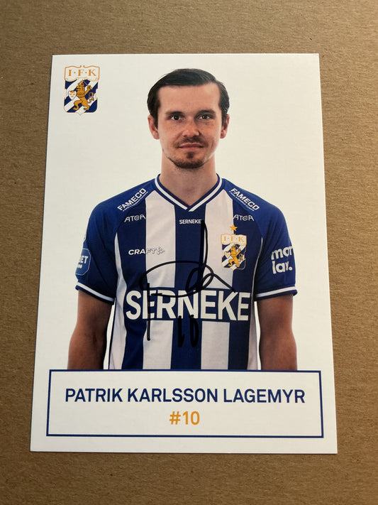 Patrik Karlsson Lagemyr, Sweden 🇸🇪 IFK Göteborg 2021/22 hand signed