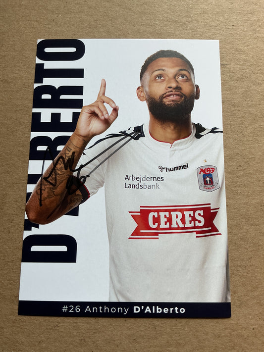 Anthony D`Alberto, Zaire , Aarhus GF 2021/22 hand signed