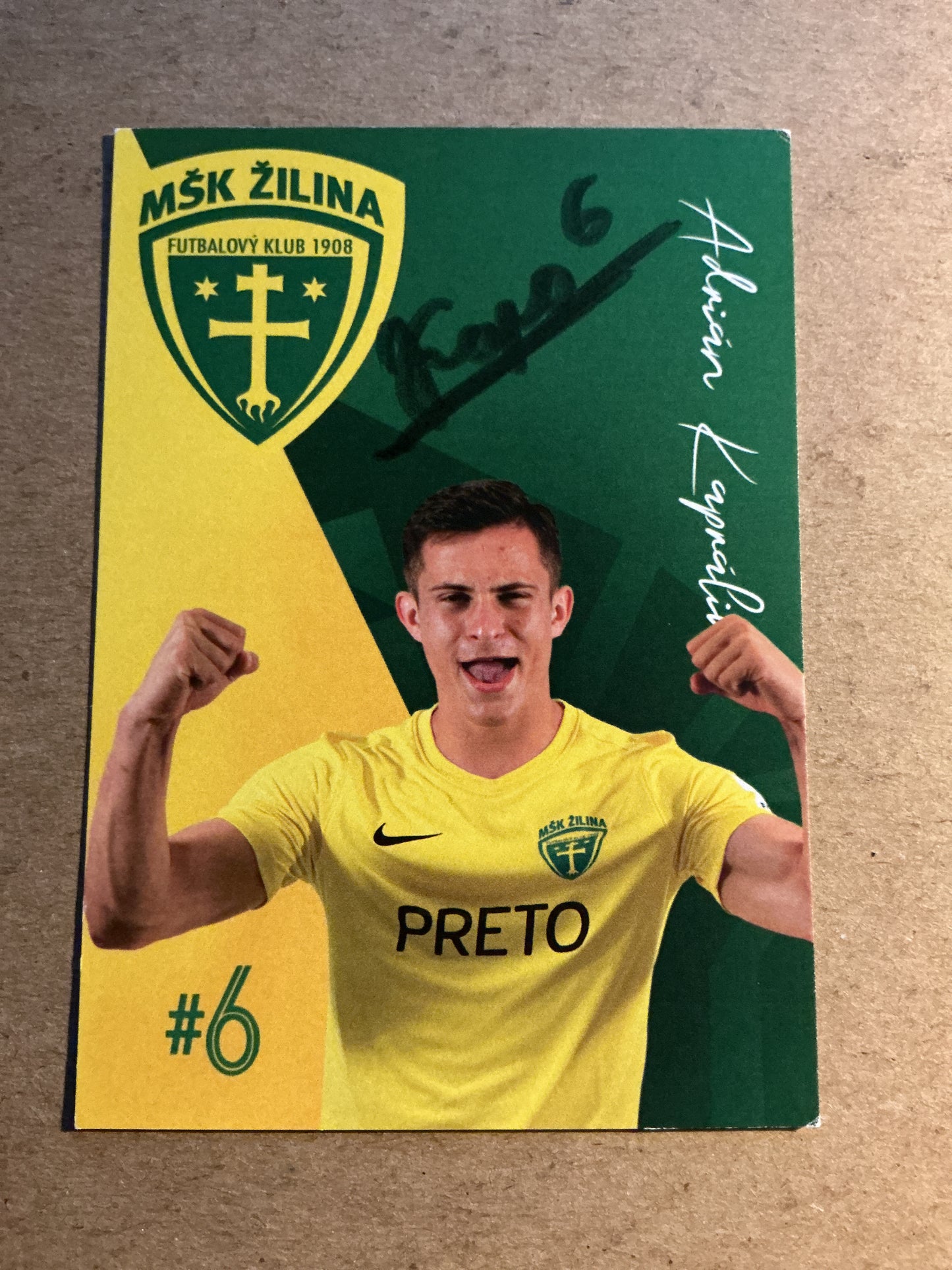 Adrián Kaprálik, Slovakia 🇸🇰 MŠK Žilina 2021/22 hand signed