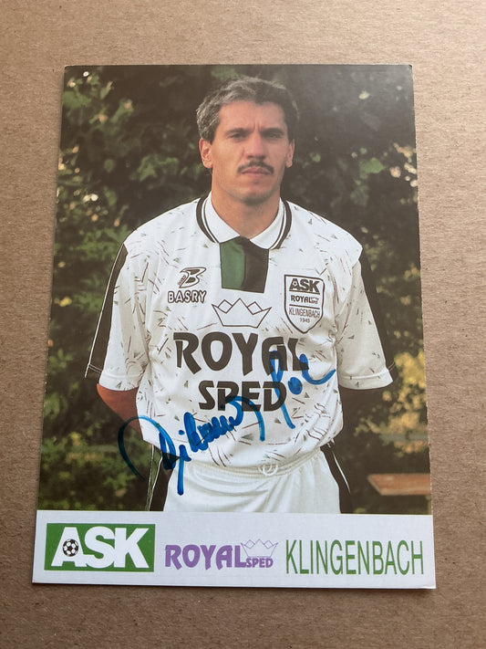 Johann Dihanich, Austria 🇦🇹 ASKÖ Klingenbach 1992/93 hand signed