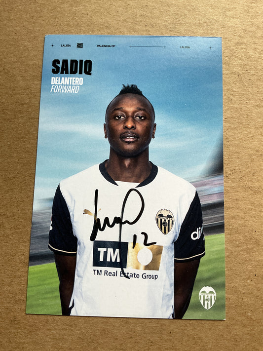 Umar Sadiq, Nigeria 🇳🇬 Valencia CF 2024/25 hand signed