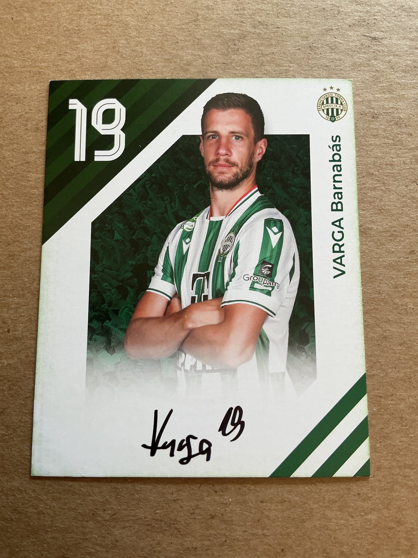 Barnabas Varga, Hungary 🇭🇺 Ferencvaros TC 2024/25 hand signed