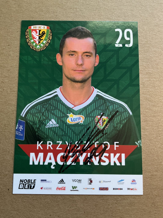 Krzysztof Mączynski, Poland 🇵🇱 Śląsk Wrocław 2019/20 hand signed