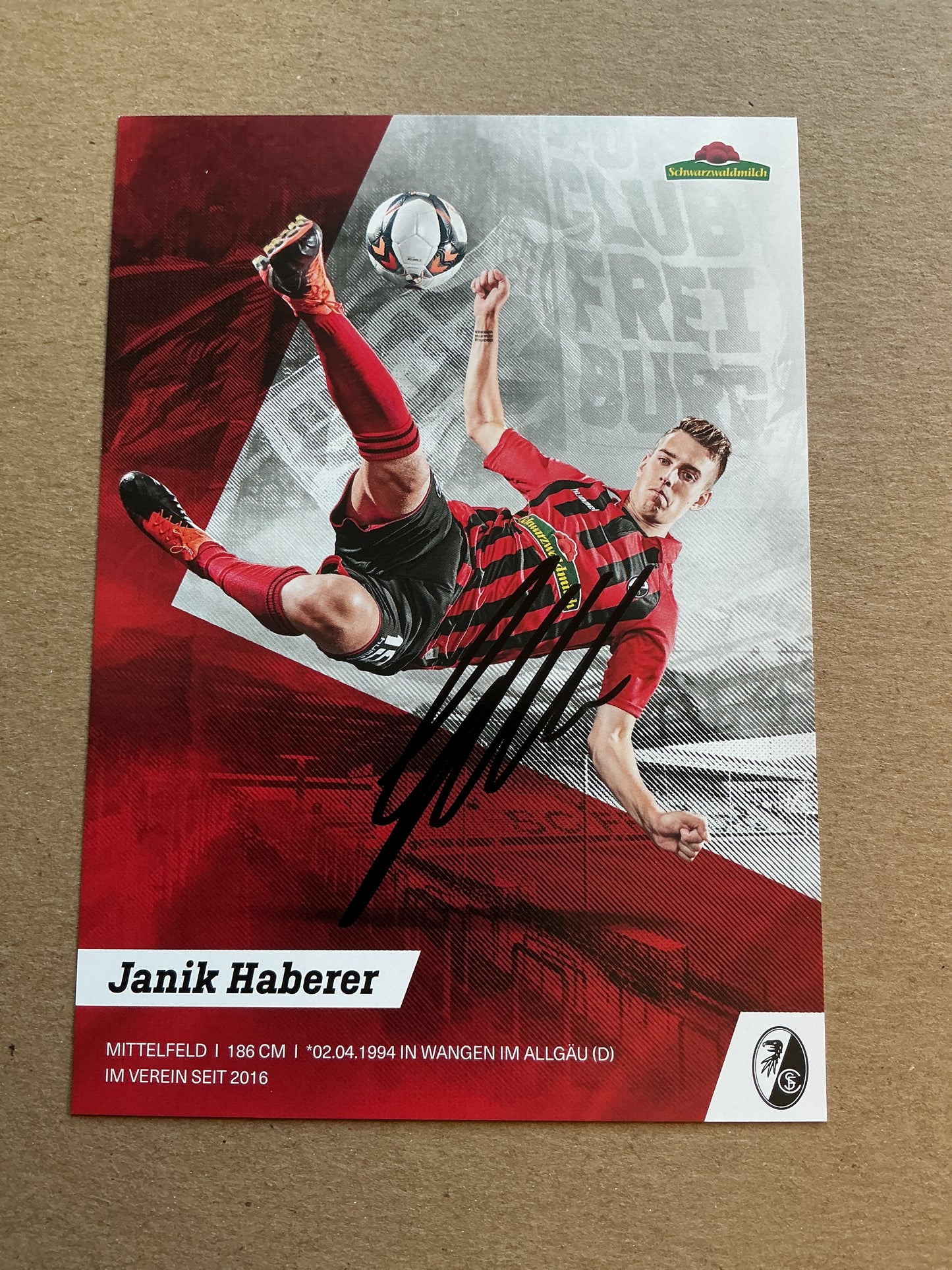 Janik Haberer, Germany 🇩🇪 SC Freiburg 2019/20 hand signed