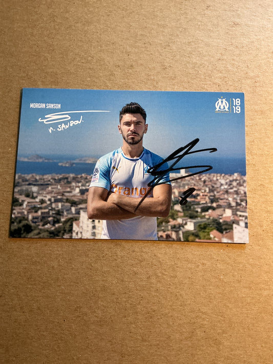 Morgan Sanson, France 🇫🇷 Olympique Marseille 2018/19 hand signed
