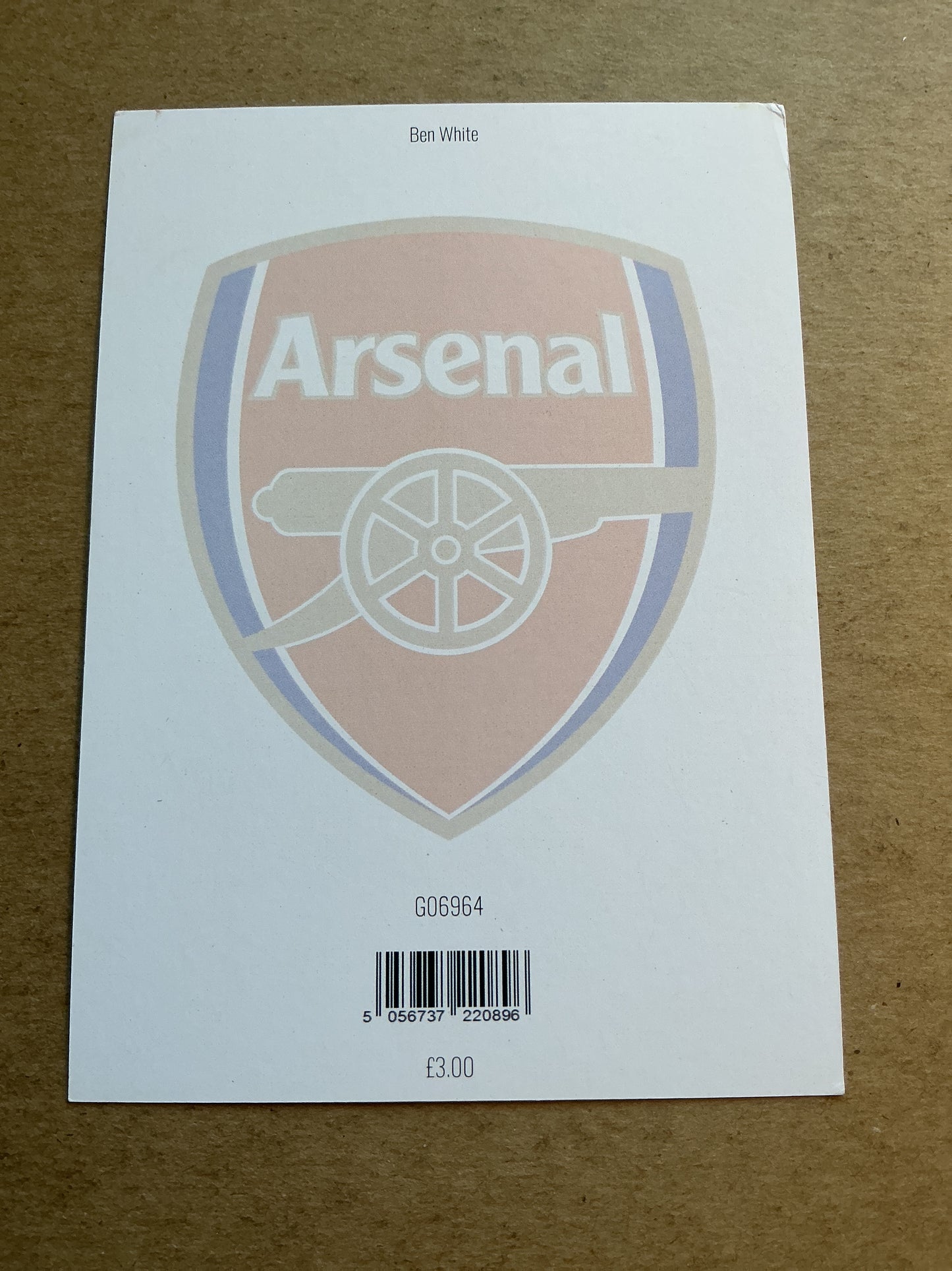 Ben White, England 🏴󠁧󠁢󠁥󠁮󠁧󠁿 Arsenal FC 2025/26 hand signed