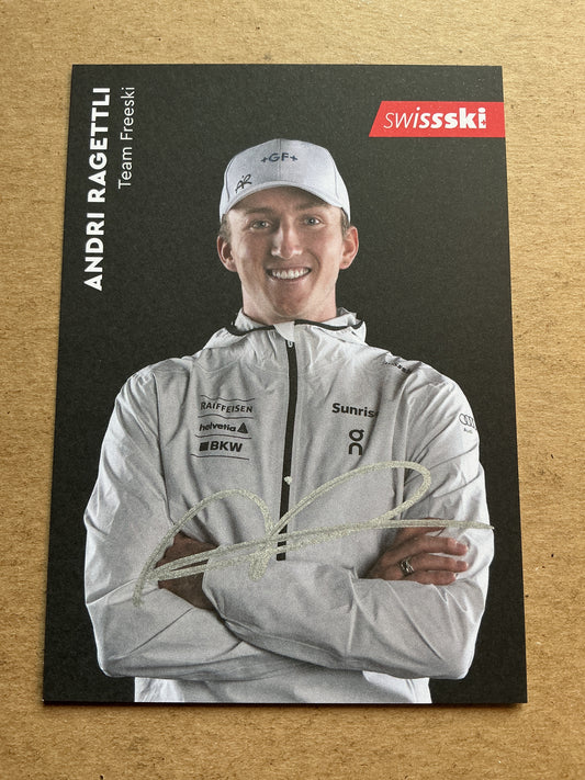 Andri Ragettli, Switzerland 🇨🇭 Freeski 2023/24 hand signed