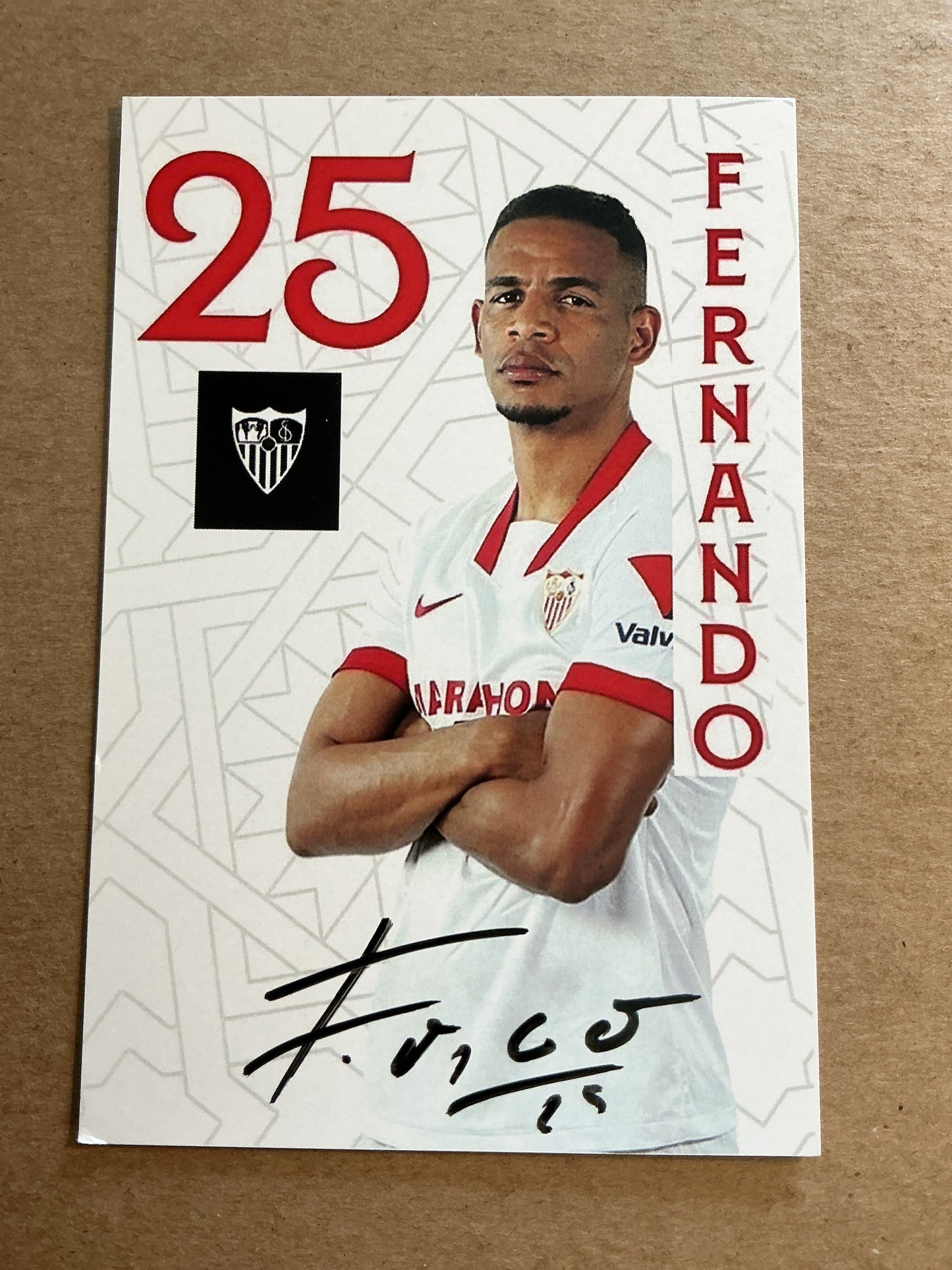 Fernando, Brazil 🇧🇷 Sevilla FC 2020/21 hand signed