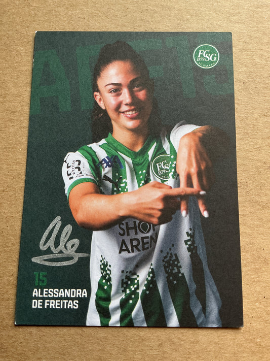 Alessandra de Freitas, Switzerland 🇨🇭 FC St. Gallen 2024/25 hand signed