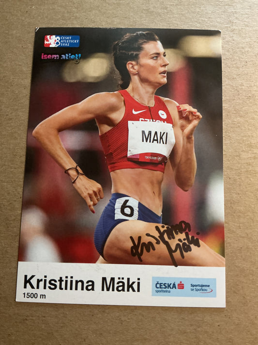 Kristiina Mäki, Czech Republic 🇨🇿 Athletics Summer Olympics 2024 hand signed