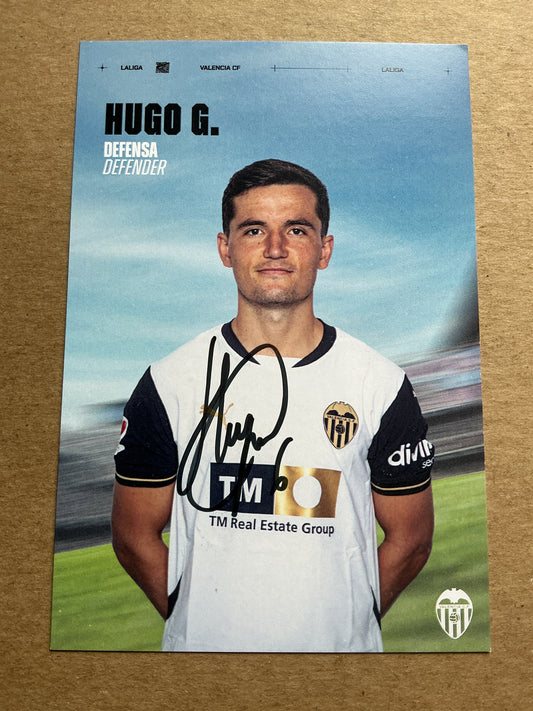 Hugo Guillamon, Spain 🇪🇸 Valencia CF 2024/25 hand signed