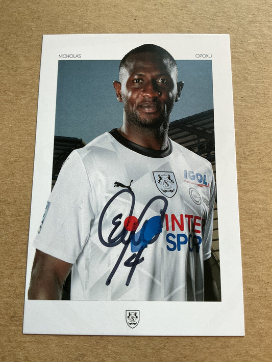 Nicholas Opoku, Ghana 🇬🇭 Amiens SC 2023/24 hand signed